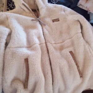 New soft plush cream color Reebok jacket